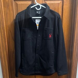 Spyder Men's Black Lightweight Jacket with Red Accent